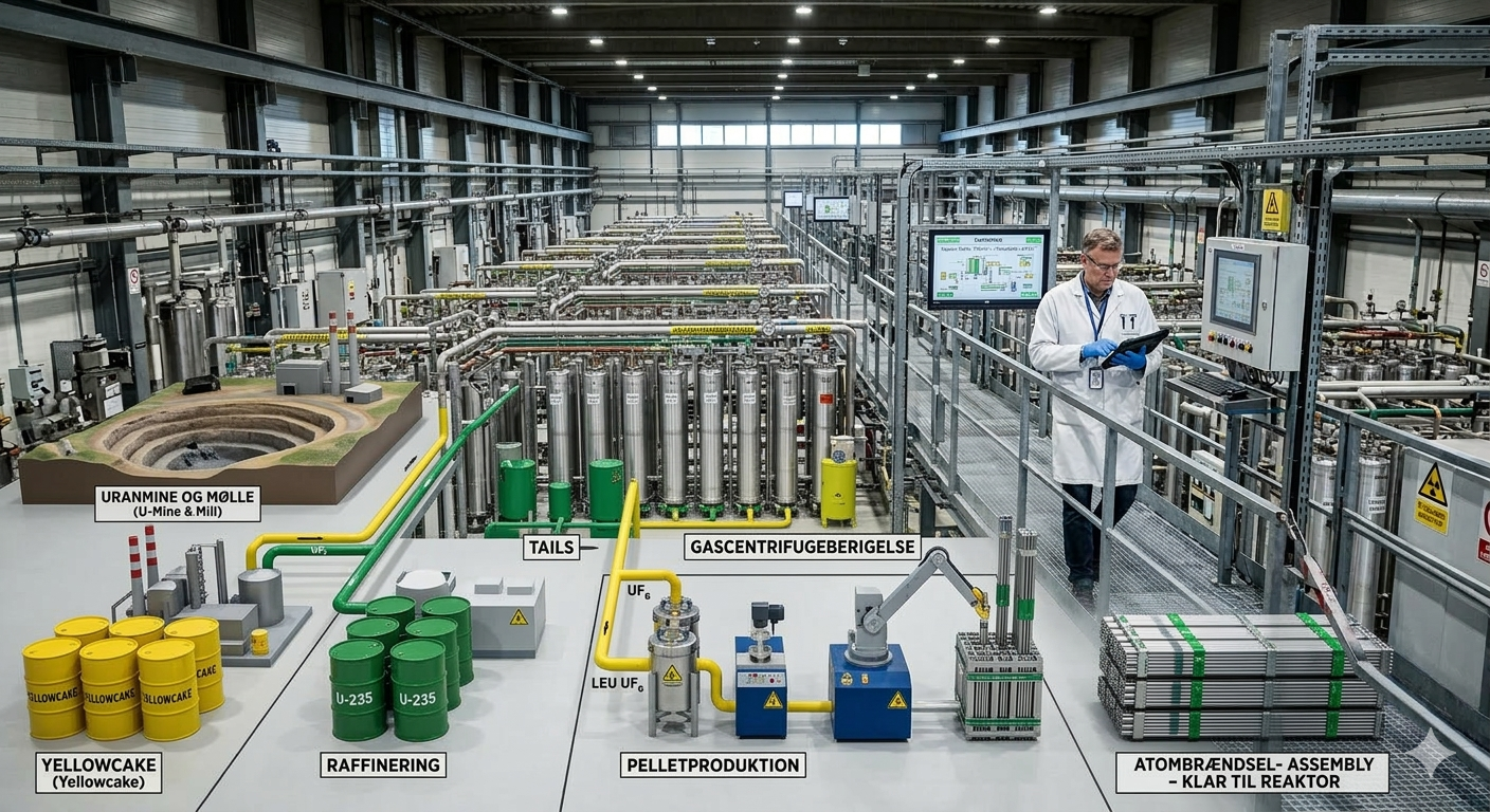 Why Enrich Uranium? Natural uranium, which is mined from the ground, consists of two main types (isotopes): 1. U-238: Makes up over 99%. It is stable and cannot be used for nuclear power. 2. U-235: Makes up only about 0.7%. This is the "fissile" material that can create a chain reaction. For a nuclear power plant to function, the concentration of U-235 must typically be increased to 3–5%. This is known as "low-enriched uranium" (LEU).
